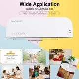 Laminator, A4 Laminater Machine, 9 Inch Thermal Laminater Machine, 4 in 1 Personal Desktop Cold Laminator with Paper Cutter and Corner Rounder 15 Laminating Pouches for Office School Business Use Beixtopopo