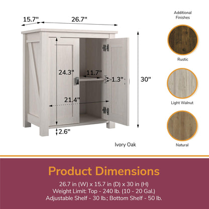 Ollie & Hutch Farmington 10-20 Gallon Aquarium or Terrarium Stand, Natural