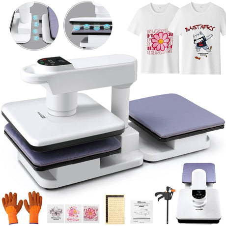 Heat Press Machine, Large Heat Press Digital Control Heat Transfer Machine for T Shirts AKEYDIY