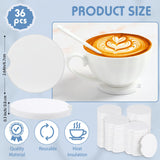 Zhehao 136 Pcs Ceramic Car Coasters with Bags and Cards 2.64'' Sublimation Coasters Blanks Ceramic Car Cup Holder Coasters with A Finger Notch for Easy Removal Car Coaster Packaging for Selling Zhehao