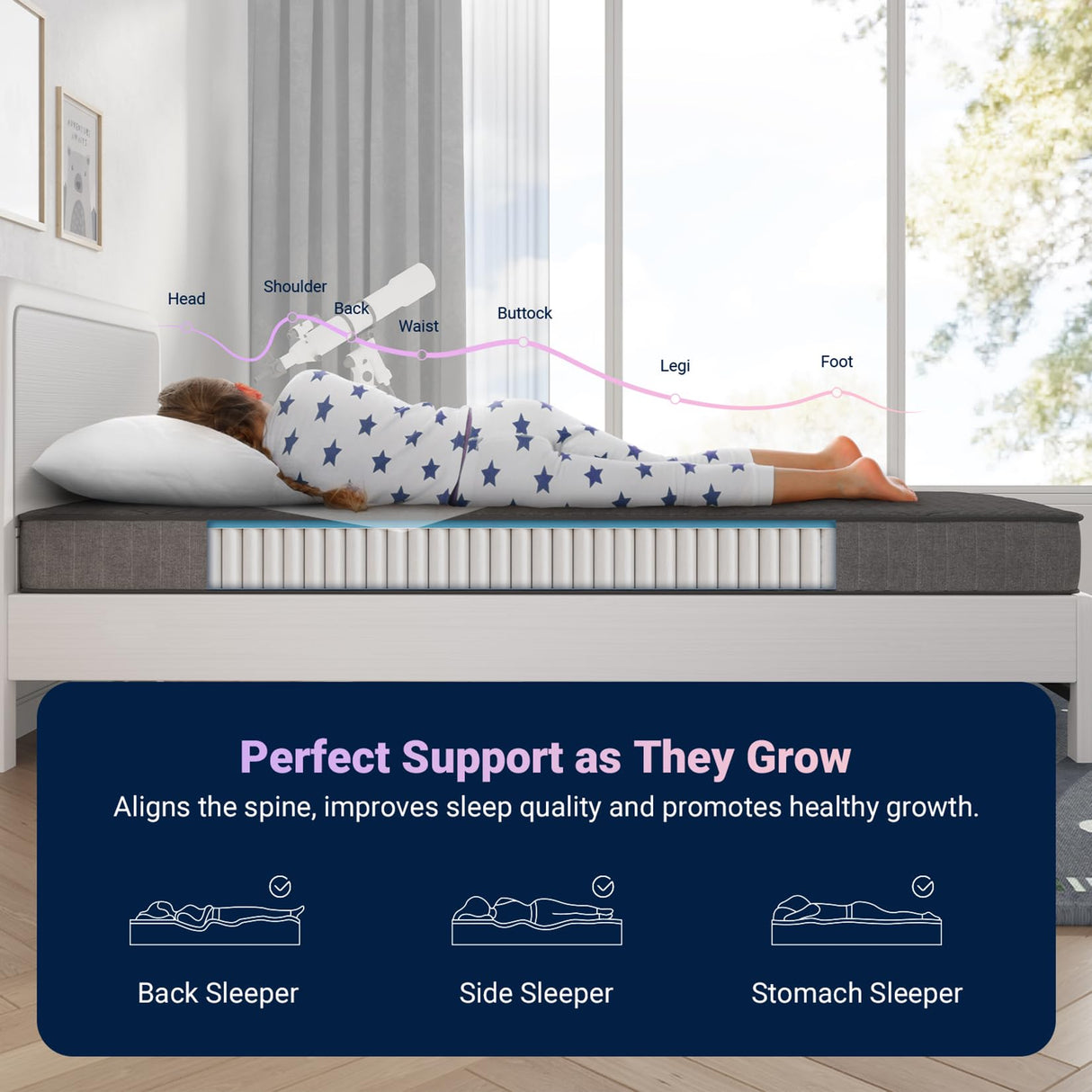 Avenco Full Size Mattress, 8 Inch Full Mattress in a Box, Medium Firm Hybrid Mattresses with Smarts™ Coil and Gel Memory Foam for Cool Night Sleep & Pressure Relief, CertiPUR-US Certified Avenco