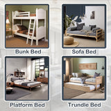 NobleRealm® Twin Size XL (38 x 76 in) Heavy Duty Bed Panels Foldable Box Spring, Bunkie Board, Bed Support Slats | Modular Portability Design, Easy Setup, Foldable Noble Realm