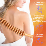 DAOZWUBGIH Curved Wood Therapy Massage Roller Tools,Lymphatic Drainage, Cellulite Massage & Wooden Muscle Roller Stick for Waist and Thigh, Stomach Rolling Massager Tool （with White Box） DAOZWUBGIH