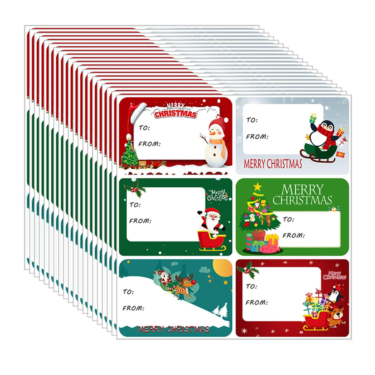 120 PCS Christmas Tags Stickers, Merry Xmas Gift Tags & Labels Christmas Stickers Labels Jxuane