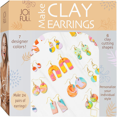 JOiFULi 132 Pc- Complete DIY Friendship Craft Set for Teens, Ages 12+ Aesthetic Polymer Clay Earring Jewelry Craft Making Set JOiFULi