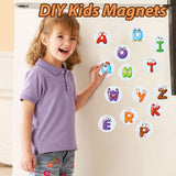 ZYNERY 34 PCS Sublimation Magnet Blanks, Sublimation Blank Fridge Magnets Printable Photos, Personalized Custom Magnets for Refrigerator Decoration, Kitchen, Office, Wall (Round Diam 5.5cm) ZYNERY