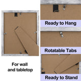 TOFOREVO Picture Frames 8x10 Set of 2 Distressed White Wood Grain Photo Frame for Gallery Wall Mounting or Tabletop Display TOFOREVO