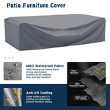 Amopatio Patio Furniture Sets, 7 Pieces Outdoor Rattan Sectional Sofa Set with Glass Table and Cushions, Wicker Patio Conversation Set for Outdoor Indoor Backyard Lawn Garden Porch (Grey) Amopatio