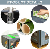 idhhco 5-Tier Display Cabinet with Acrylic Doors, 64” Transparent Bamboo Curio Display Case for Figures, Display Shelves for Collectibles & Kids Bookcase for Home, Office, Playroom, Living Room idhhco