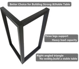 Luffioner Metal Table Legs 28 Inch,Table Legs Replacement Heavy Duty Square Tube Desk Legs Furniture Legs for Coffee Table, Dining Table Set of 2 Luffioner