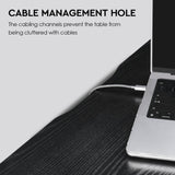 Ｍａｉｈａｉｌ Maihail Home Office Desk with Drawers Adjustable Shelves, 59 inch Writing Desk with File Cabinet, Large Computer Desk with Storage, Vintage, Black Maihail