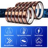 MEBMIK Heat Tape for Sublimation Transfer, Heat Resistant, Adhesive Transfer Tape, Thermal, No Residue, 12 Rolls 10mm x33m(108ft) MEBMIK