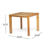 Christopher Knight Home Nick Outdoor 3 Piece Acacia Wood Chat Set, Brown Patina and Dark Teal Christopher Knight Home