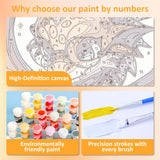 Mandun Paint by Numbers Kit for Kids with Frame, Dragon Paint by Numbers for Kids Ages 4-8-12, DIY Dragon Acrylic Oil Painting for Home Wall Art Decor Gift 7.8x7.8 inch (with Frame Easel) Mandun