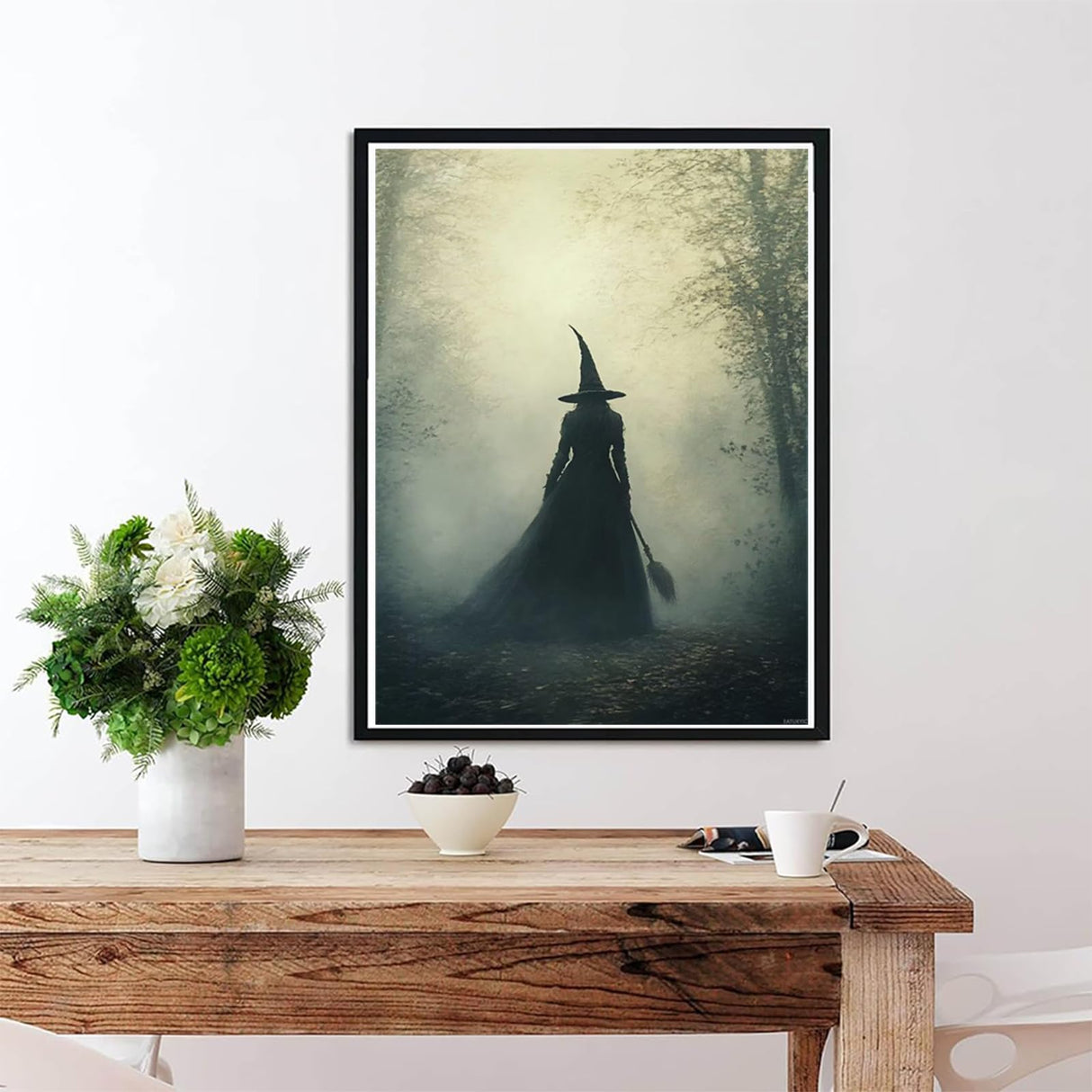 EATUKYIC 5D Diamond Painting Kit Enchanted Witch of The Forest Diamond Kit, Diamond Art Landscape DIY Full Diamonds, Crystal Craft Cross Stitch Wall Decoration 12x16 Inch EATUKYIC