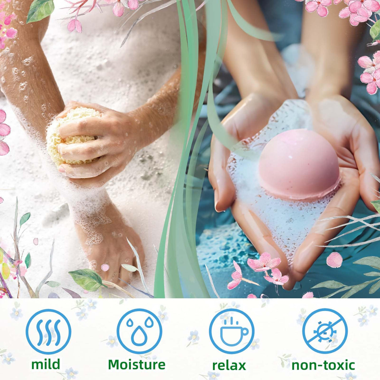 Dewiitine DIY Bath Bomb Making Kit, 33 Pcs with Molds, Soap Making Supplies, Gifts for Women & Girls, Floral Scent Dewiitine