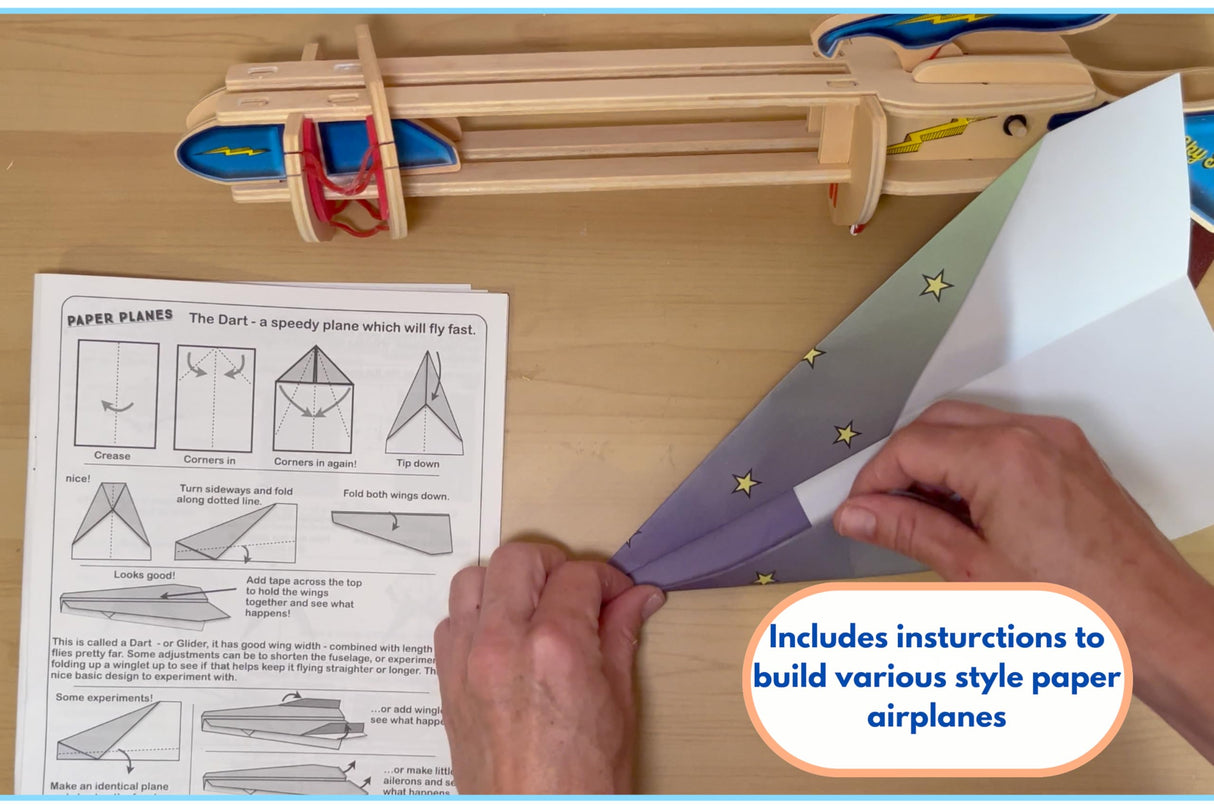 PATHFINDERS STEM Kit – Paper Airplane Launcher | Science Kits for Kids Age 12-14 | stem Toys Age 12-14 Physics Toys | Kids Engineering kit | Learning Resource Pathfinders