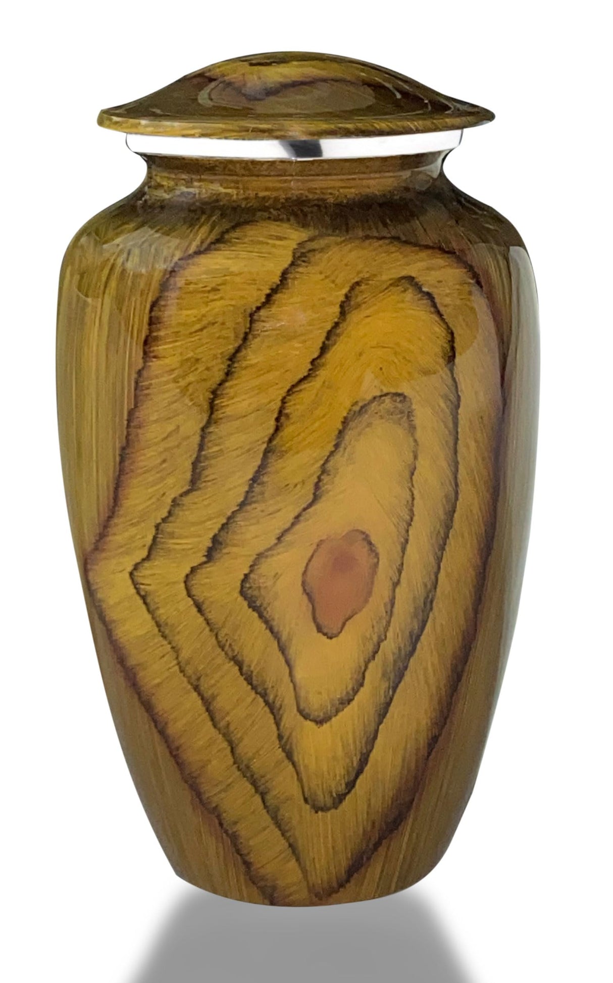 BOLD & DIVINE Teak Root Wood Grain Finish Cremation Urn | Human Ashes Adult Memorial urn, Burial, Funeral Cremation Urns | 200 Cubic Inches Adult BOLD & DIVINE