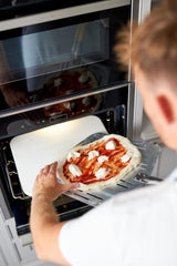 Hans Grill Pizza Stone PRO XL Baking Stone For Pizzas use in Oven, Grill or BBQ FREE Long Handled Anodised Aluminium Pizza Peel | Rectangular Stone 15 x 12" Inches | For Pies, Pastry, Bread, Calzone Hans Grill