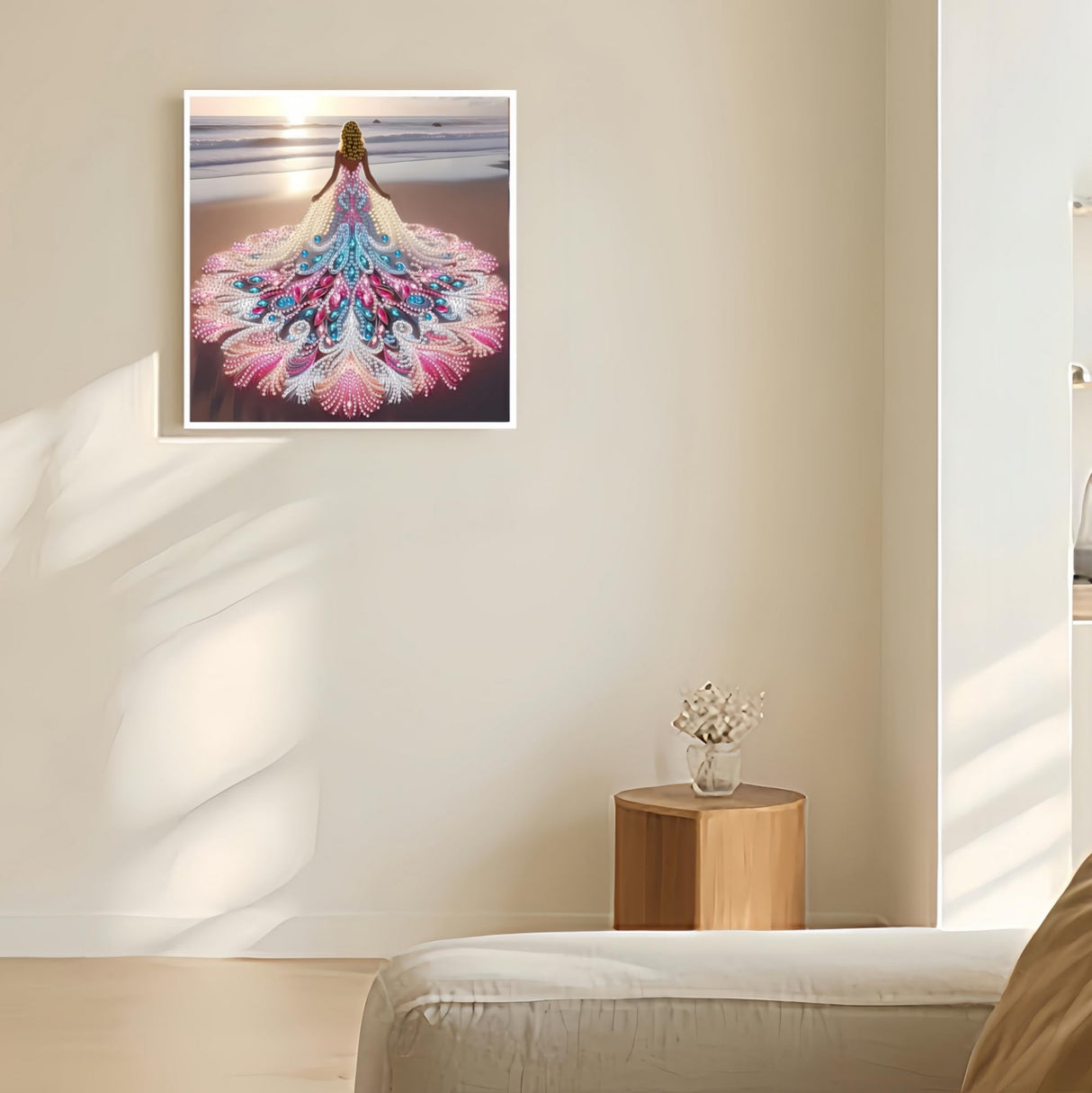 GXGLLPZBY 5D DIY Diamond Art Kits for Adults Beginners,Sunset Beach Diamond Painting Kits, Women Special Shaped Paint by Diamonds Dot Crystal Gem Art Painting Kit for Home Wall Decor 11.8x11.8inch GXGLLPZBY