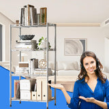 Storage Shelves 4-Shelf Shelving Metal Storage Rack Adjustable Heavy Duty Shelves, 22" L×12" W×42" H,1000 lb Capacity for Pantry, Office, Closet and Garage Shelves，Black Generic