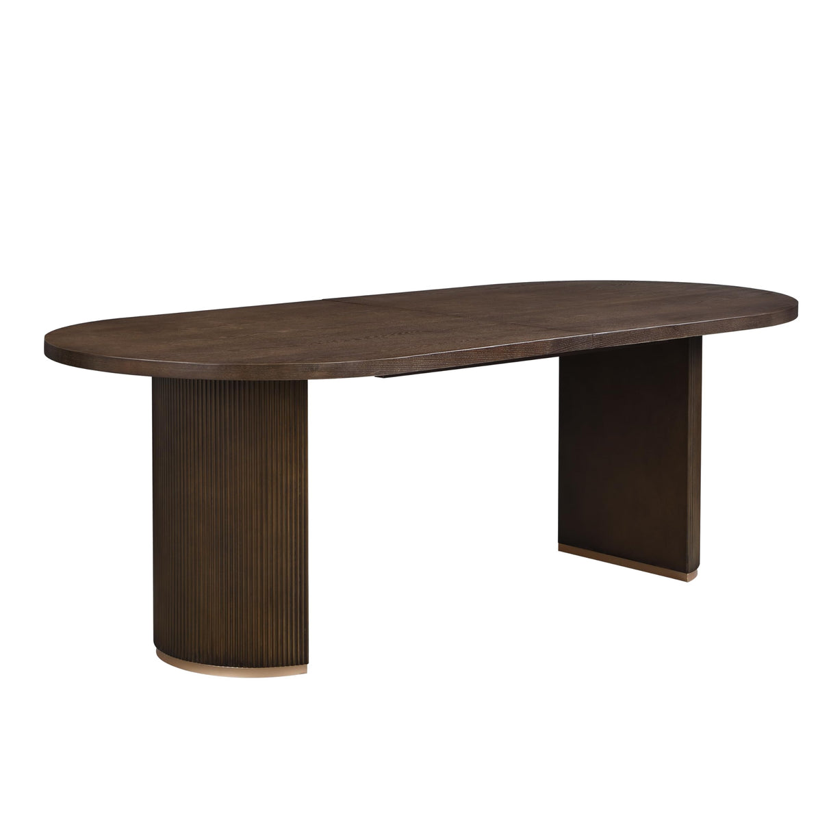 Christopher Knight Home Lancas Modern Minimalist Wooden Indoor Dining Table, Oval Top Dining Table Set for 6, Pedestal Dining Room/Kitchen Table, Ideal for Restaurant/Family Gatherings, Walnut Brown Christopher Knight Home