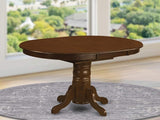 East West Furniture KET-ESP-TP Kenley Dining Room Table - an Oval Solid Wood Table Top with Butterfly Leaf & Pedestal Base, 42x60 Inch, Espresso East West Furniture