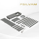 Psilvam Outdoor Potting Bench with Sink for All-Weather Gardens, HDPE Potting Benches for Outside, Planting Table for Garden, Patio and Lawn (Grey) Psilvam