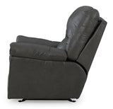 Signature Design by Ashley Bladen Faux Leather Manual Rocker Recliner, Gray Signature Design by Ashley