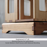 unununu Wooden Rotating Bookshelf, Larger Solid Wood Revolving Bookcase,360°Spinning Book Shelf Tower,Floor Standing Storage Rack,Corner Organizer for Small Space,Study,Office,17"x17"x69.75"(5-Tier) unununu