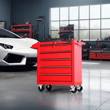 TANKSTORM Tool Chest Heavy Duty Cart Steel Rolling Tool Box 5 Drawer Cart (TZ35 Red) TANKSTORM