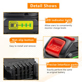 DEWQKI Upgraded 3.0Ah 20V Battery DCB203 Replacement for Dewalt 20V Battery DCB180 DCB200 DCB201 DCB204 DCB206 DCB207 DCD/DCF/DCG Series - Li-ion 2 Pack (DCB203) DEWQKI