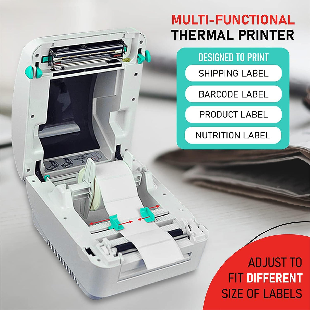 Arkscan 2054A Shipping Label Printer for Windows Mac Chromebook Android, Supports Amazon Ebay Paypal Etsy Shopify ShipStation Stamps UPS USPS FedEx DHL, Roll & Fanfold 4x6 Direct Thermal Label Arkscan