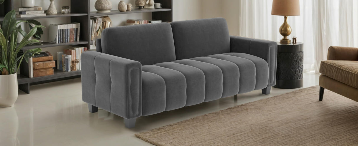 LIKIMIO 80.7" Sofa Couch for Living Room, Modern Loveseat Sofa with Extra Deep Seats, Comfy Armrests, 3-Seater Sofa, Couches for Living Room Apartment Lounge, Easy Assembly, Grey LIKIMIO