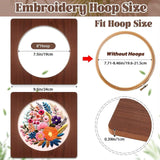 Wenqik 6 Pcs Wood Embroidery Hoop Frame Set 8 Inch Embroidery Hoops Wood Display Frame for Finished Cross Stitch or DIY Art Craft Sewing Ornaments (Without Hoops)(Square) Wenqik