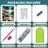 ajepon Beach Diamond Art Kits for Adults - Beach Diamond Painting Kits, Seascape 5D Diamond Painting for Adults, Gem Art Kits for Wall Home Decor Arts Craft 12x16inch ajepon