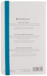 Strathmore 500 Series Watercolor Travel Journal, Cold Press, 5" x 8", 20 pages, White Strathmore