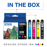 EPSON 232 Claria Ink High Capacity Black & Standard Color Cartridge Combo Pack (T232XL-BCS) Works with WorkForce WF-2930, WF-2950, Expression XP-4200, XP-4205 Epson