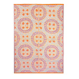 Talking Tables Boho Woven Waterproof Outdoor Rug | Plastic, Lightweight & Non Slip Mat with Double-Sided Geometric Pattern | for Garden, Patio, Decking, Bathroom, Utility, Picnic,Boho-Rug-V3 Talking Tables