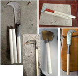 TorSor 3 Pack 12'' Sledge Hammer Wooden Handle Replacement for Axe Grip Steel Grass Sickle Hard Wood Shovel Hoes Outdoor Hatchet Camp 2 to 4 lb. Hammers Gardening Mowing Tool Repair TorSor