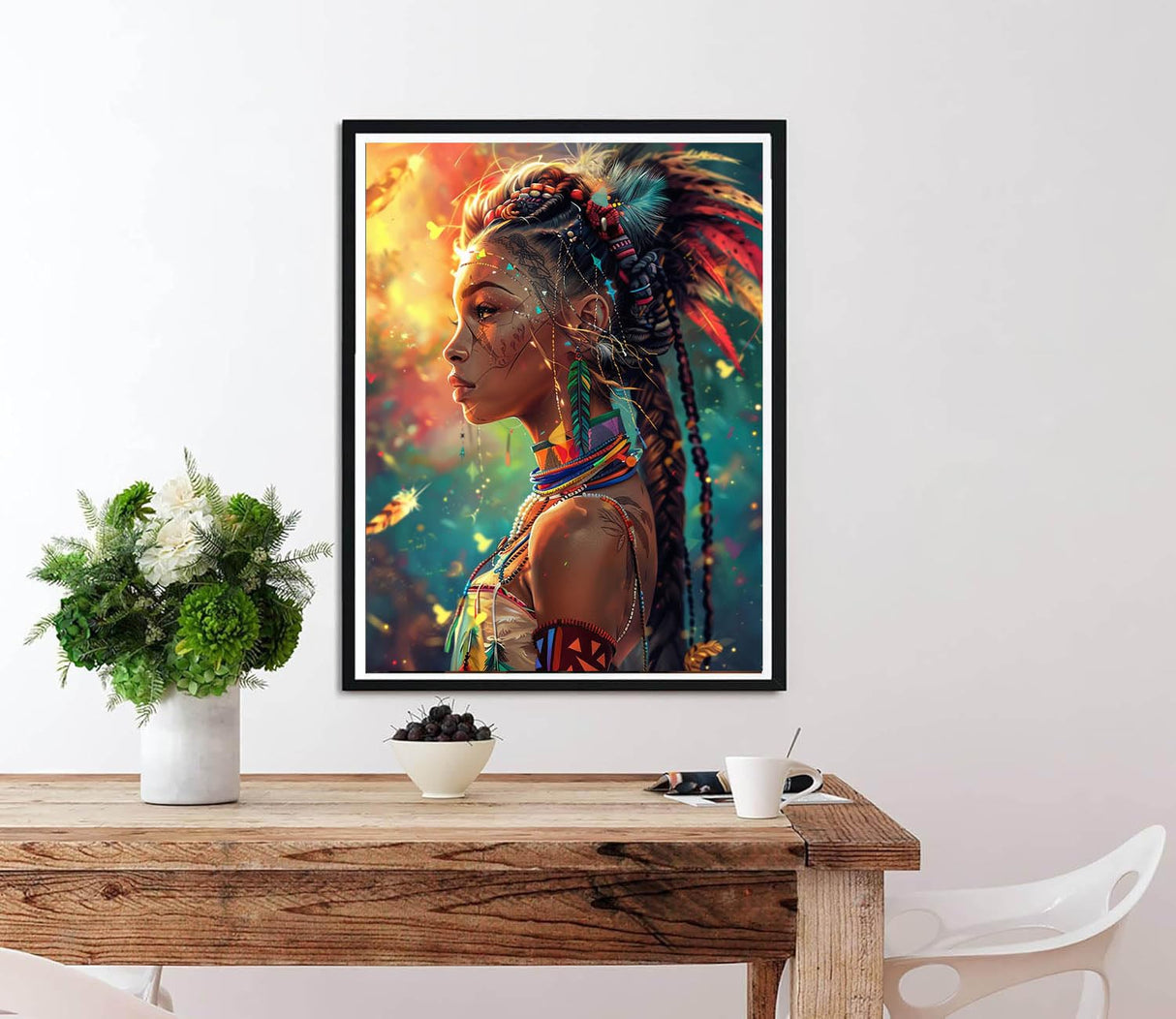 Diymood Paint by Numbers for Adults African Americans, DIY Oil Painting African Women Acrylic Paint by Number Kits for Kids Adults Beginner for Home Wall Decor 16x20 inch Diymood
