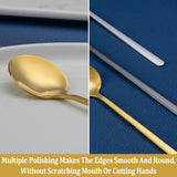 12 Pcs Coffee Spoons Set, 6.7" Gold Tea Spoons Long Handle, Stirring Spoons, Gold Small Teaspoons, Stainless Steel Gold Spoons, Long Spoons for Stirring, Gold Espresso Spoons, Coffee Bar Accessories NEWDRIP