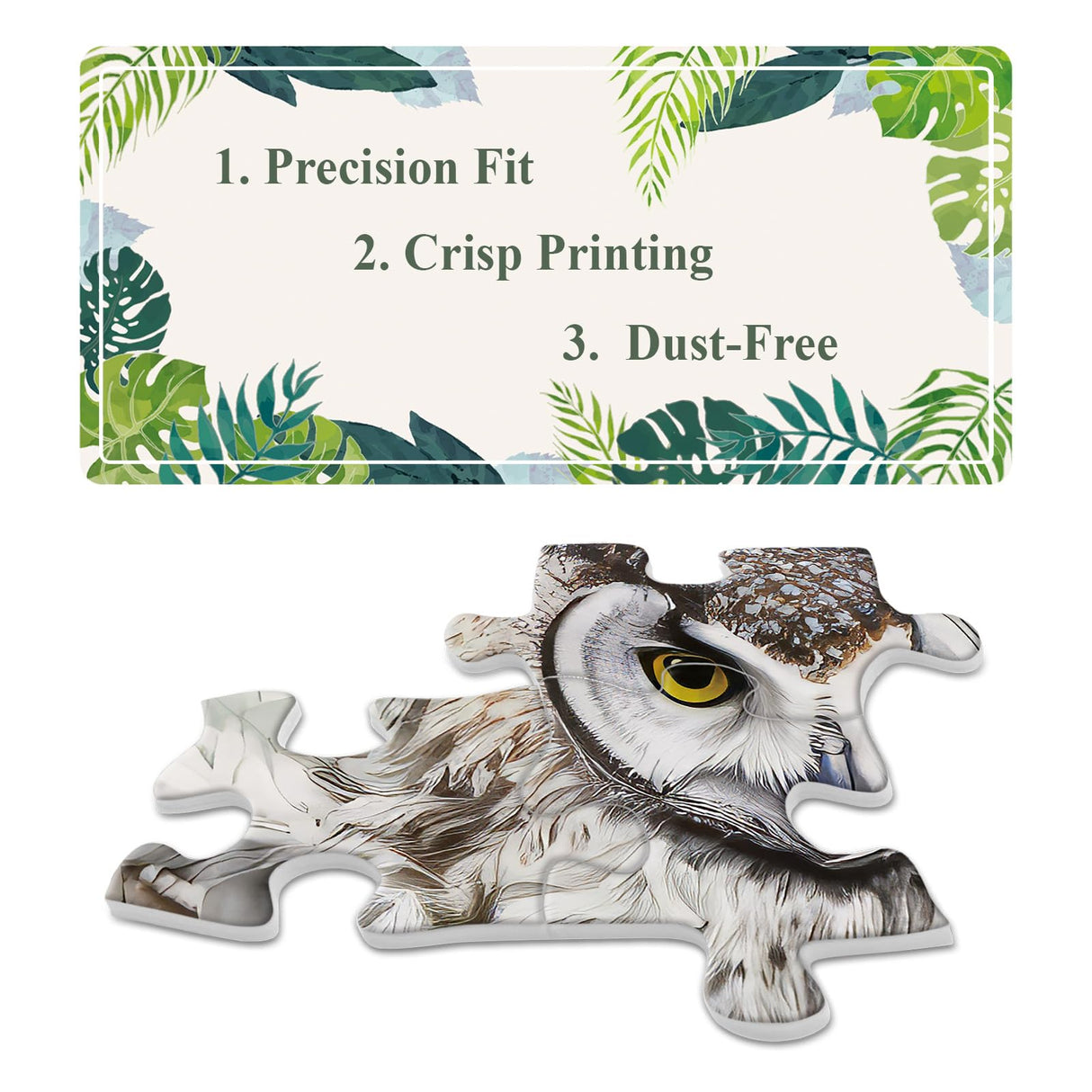 Owl Bird Puzzles for Adults, Animal Art Jigsaw Puzzles 1000 Pieces, Fantasy Forest Painting Puzzle BBOLDIN