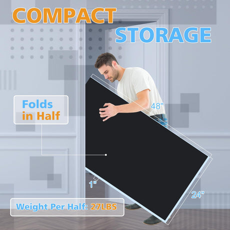 Dithoko Ping Pong Conversion Top, 8 FT Foldable Table Tennis Topper for Pool & Billiard Tables, 12MM MDF, Compact Storage, Net & Posts Included, Easy Setup, Indoor Use Dithoko
