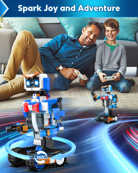 Robot Building Kits for Kids, Stem Toys for Boys Age 8-12, APP & Remote Control Educational Coding Building Sets, Programmable Robot for Kids, Rechargeable Robotic Kit Gifts for Girls Boys (635 PCS) HBUDS