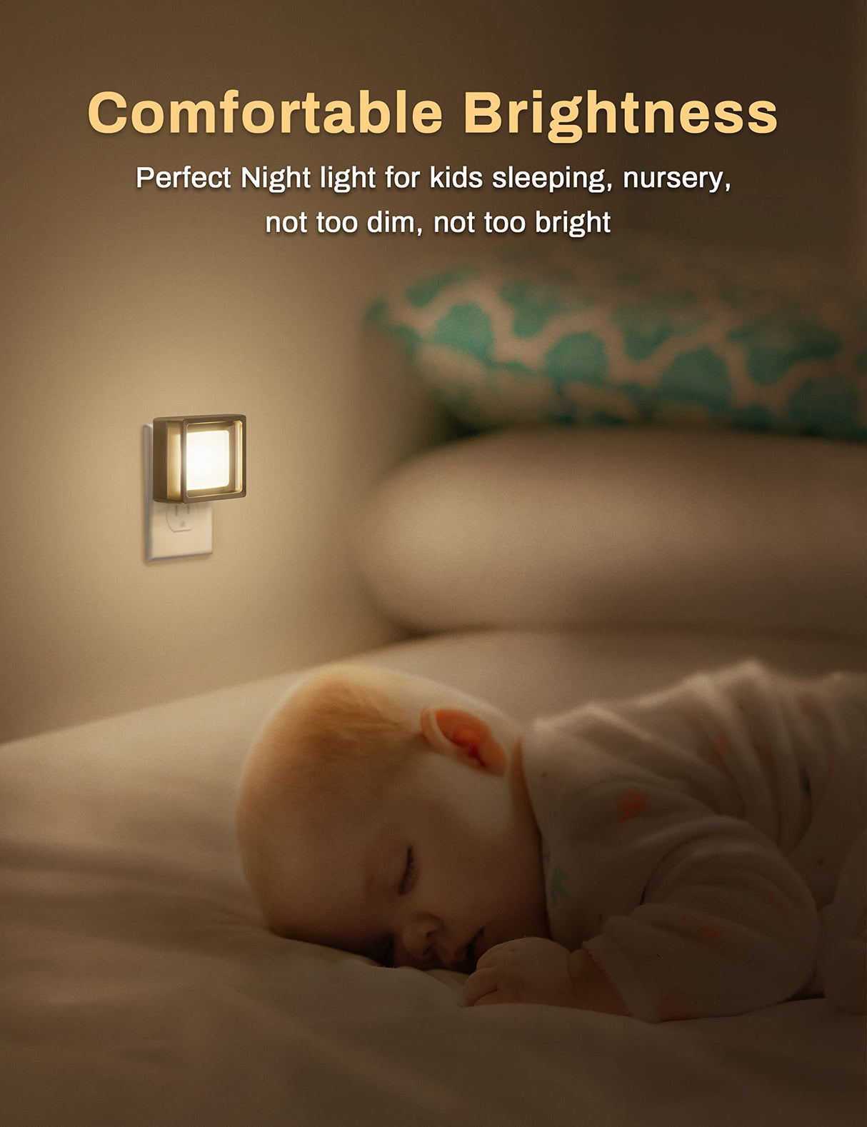 DORESshop LED Night Light, Night Lights Plug Into Wall [2 Pack] with Dusk-to-Dawn Sensor, Dimmable Nightlights, Adjustable Brightness for Bathroom, Hallway, Bedroom,Kids Room,Stairway,Soft White DORESshop