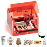 DAJA A7Pro Mini Enclosed Laser Engraver and Cutter Machine, Engraving Machine High Precision Engraving Machine for Cutting Wood,Acrylic, Plastics 4.7 x 4.7 inches (A7Pro+5.5W) DAJA