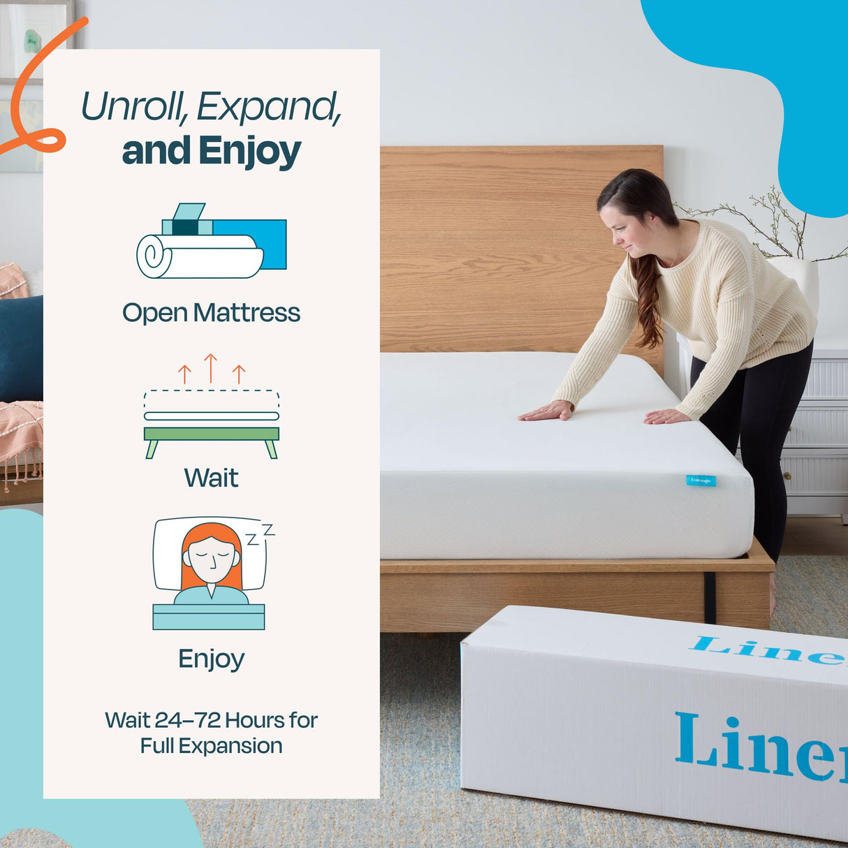 Linenspa 8 Inch Gel Infused Memory Foam Mattress – Twin Size – Medium Feel - Cooling Gel - Mattress in a Box - Primary or Guest Bedroom - Pressure Relieving and Breathable – CertiPUR-US Certified Linenspa