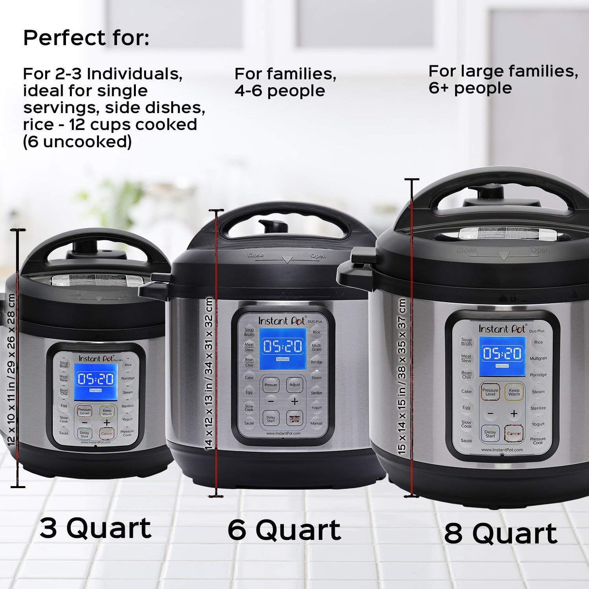Instant Pot Duo Plus 9-in-1 Electric Pressure Cooker, Slow Cooker, Rice Cooker, Steamer, Sauté, Yogurt Maker, Warmer & Sterilizer, Includes App With Over 800 Recipes, Stainless Steel, 3 Quart Instant Pot