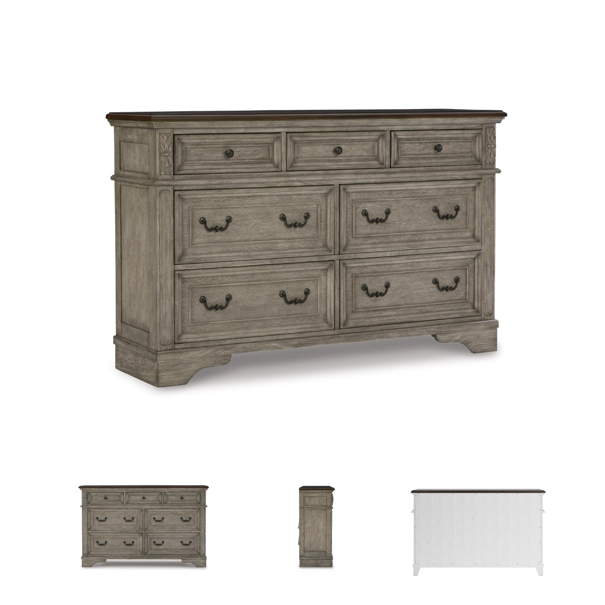 Signature Design by Ashley Londenbay Classic Farmhouse 7 Drawer Dresser, Brown & Gray Signature Design by Ashley